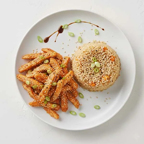 Korean Kimchi Chicken With Scallion Fried Rice